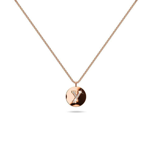 Solid 925 Sterling Silver Initial Alphabet Personalised Disc Necklace